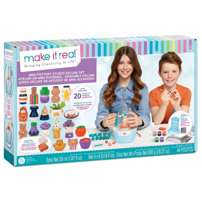 ΜΑΚΕ ΙΤ REAL MINI POTTERY STUDIO DELUXE SET ΜΑΚΕ ΙΤ REAL MINI POTTERY STUDIO DELUXE SET