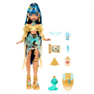 ΚΟΥΚΛΑ MONSTER HIGH - CLEO DE NILE  ΜΕ ΚΑΤΟΙΚΙΔΙΟ ΚΑΙ ΑΞΕΣΟΥΑΡ 27 CM