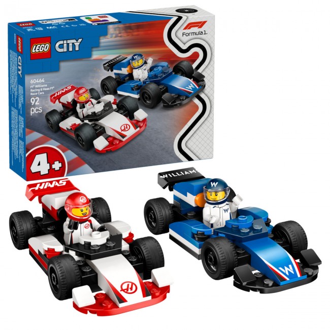 LEGO CITY FORMULA 1 WILLIAMS RACING AND HAASS RACE CARS