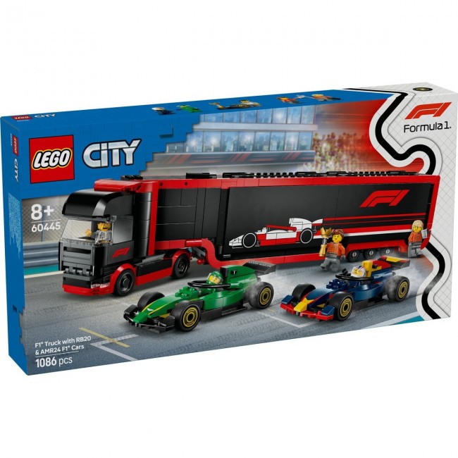 LEGO CITY ΦΟΡΤΗΓΟ F1 ΜΕ ΑΥΤΟΚΙΝΗΤΑ RB20 & AMR24 F1 LEGO CITY ΦΟΡΤΗΓΟ F1 ΜΕ ΑΥΤΟΚΙΝΗΤΑ RB20 & AMR24 F1