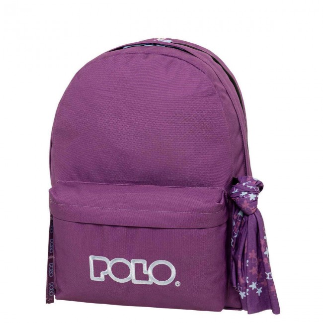 ΣΑΚΙΔΙΟ POLO ORIGINAL DOUBLE SCARF VIOLET/LIGHT CYAN-ΒΙΟΛΕΤΙ/ΑΝΟΙΧΤΟ ΚΥΑΝΟ 2025