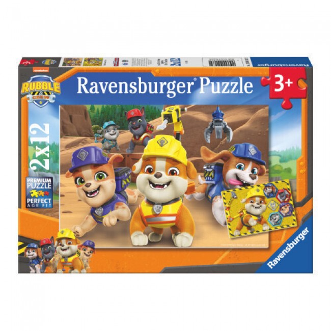 RAVENSBURGER PUZZLE 2X12 TEM. RUBBLE AND CREW RAVENSBURGER PUZZLE 2X12 TEM. RUBBLE AND CREW