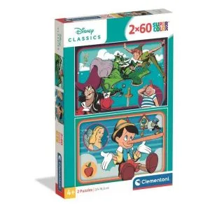 CLEMENTONI PUZZLE 2X60 SUPER COLORDISNEY CLASSICS