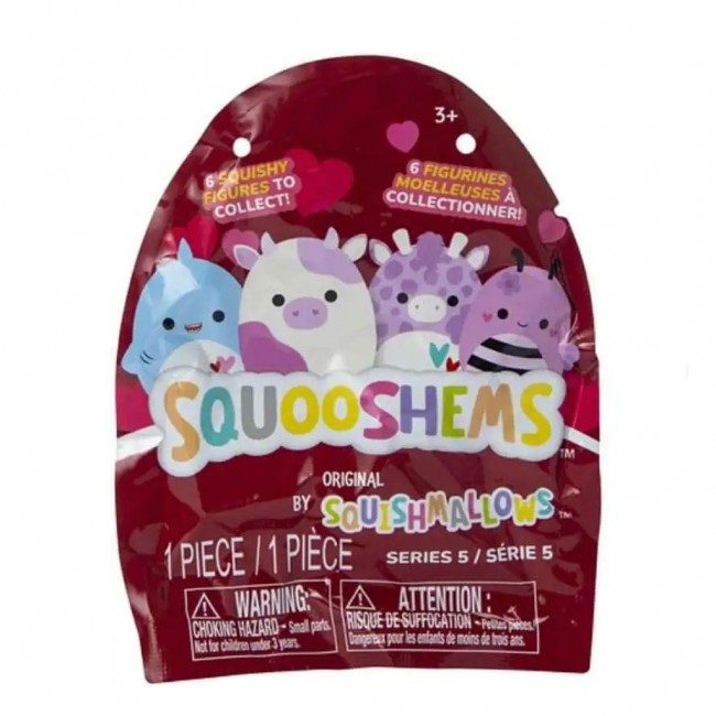 SQUISHMALLOWS - SQUOOSHEMS - BLIND ΣΑΚΟΥΛΑΚΙ ΜΕ ΖΟΥΛΗΧΤΗ ΦΙΓΟΥΡΑ ΕΚΠΛΗΞΗ 6 κ. - VALENTINE (JWSS0014)