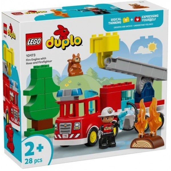 LEGO DUPLO TOWN ΠΥΡΟΣΒΕΣΤΙΚΟ ΌΧΗΜΑ ΜΕ ΜΑΝΙΚΑ ΚΑΙ ΠΥΡΟΣΒΕΣΤΗ (10473)