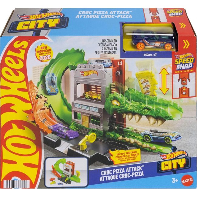 HOT WHEELS ΠΙΣΤΕΣ CITY ΜΕ ΘΗΡΙΑ CROC PIZZA ATTACK HOT WHEELS ΠΙΣΤΕΣ CITY ΜΕ ΘΗΡΙΑ CROC PIZZA ATTACK